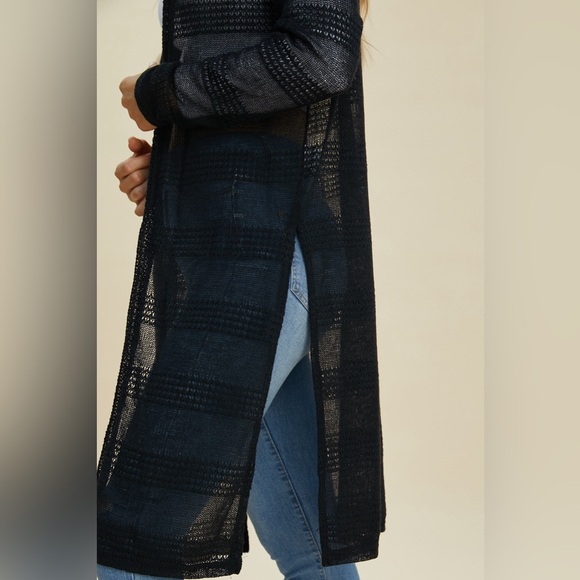 Double Take Full Size Open Front Longline Cardigan - Picture 7 of 8